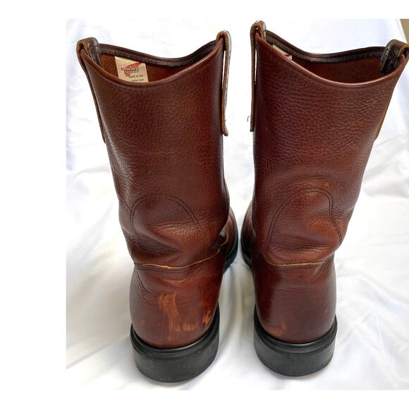 Red Wing 1152 Pecos Men's 11-inch Soft Toe Pull-On Work Boots, 8.5 D, Brown - Picture 4 of 6